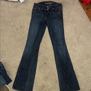 American Eagle Outfitters Blue Flare Wide Leg Jeans